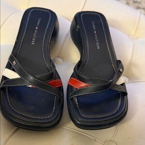 Tommy Hilfiger Women's Sandals in Black, Red, and White